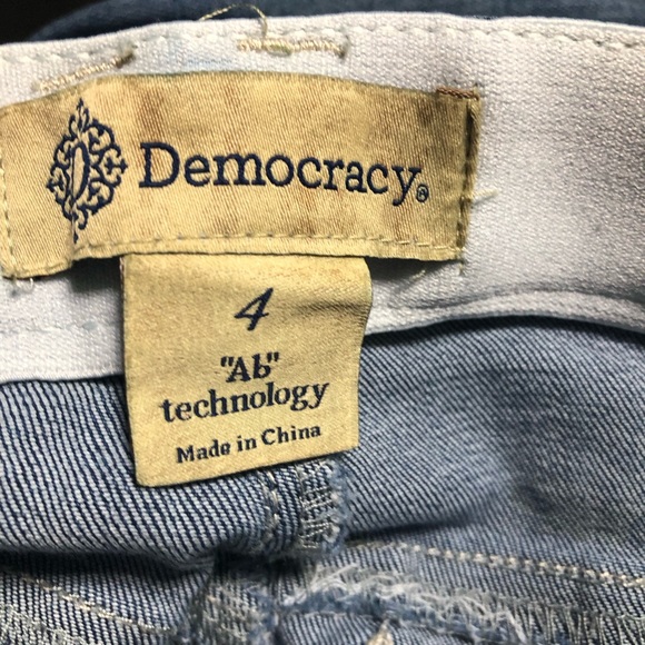 Democracy Ab Technology Light Blue Faded Distressed jeans Women’s 4 - Picture 3 of 8